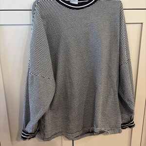 Urban Outfitters Black and White Striped Long Sleeve Tee